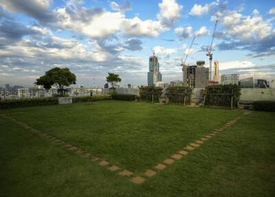 Rooftop garden with city view