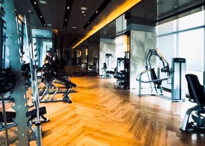 Modern gym with various fitness equipment