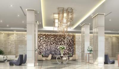 Modern lobby with contemporary decor