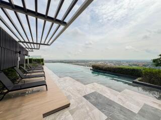 Rooftop infinity pool with panoramic city view