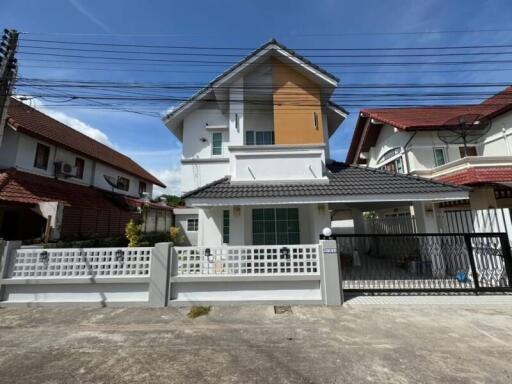 Front exterior view of a two-story house