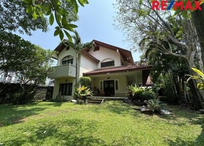 Exterior view of a house with garden