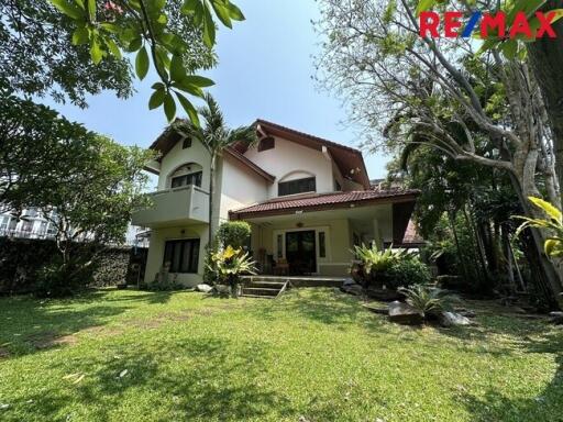 Exterior view of a house with garden