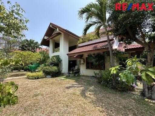 Exterior view of a house with garden