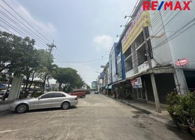 Commercial buildings and parking lot