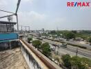 View from the balcony overlooking the road and surrounding area