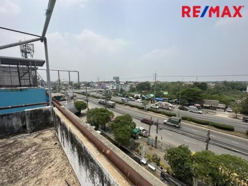 View from the balcony overlooking the road and surrounding area