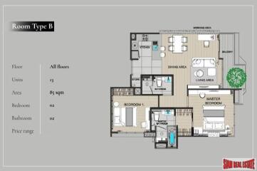 Destiny @63 - 85 sqm. and 2 bedrooms, 1 bathroom