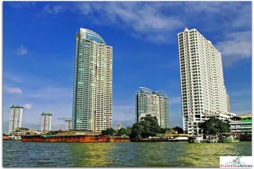 Supalai River Place - Two Bedroom Corner Unit with Amazing City and Chao Phraya River Views at Krung Thonburi