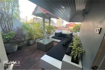 4-Story Corner Unit Townhouse with Stunning Views and Private Compound at Sukhumvit 49 - For Sale