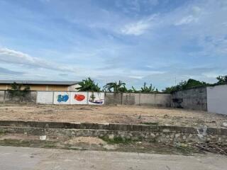 vacant lot with surrounding walls and murals