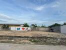 vacant lot with surrounding walls and murals