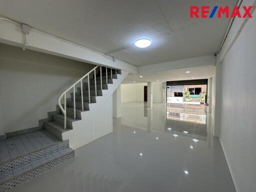 Modern house interior with staircase and open space