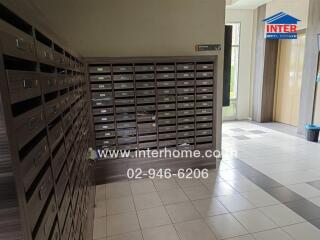 Lobby with mailboxes