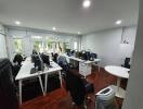 Modern office space with workstations