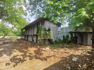 Old exterior structure surrounded by trees