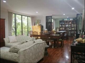 spacious living room with large windows