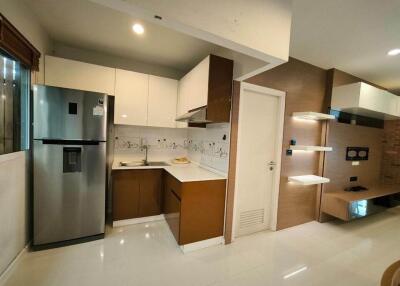 Modern kitchen with stainless steel appliances