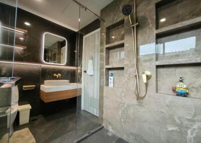Modern bathroom with luxurious shower and vanity