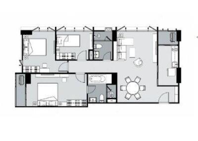 3-BR Condo at Supalai Premier Samsen-Ratchawat close to Ratchawat