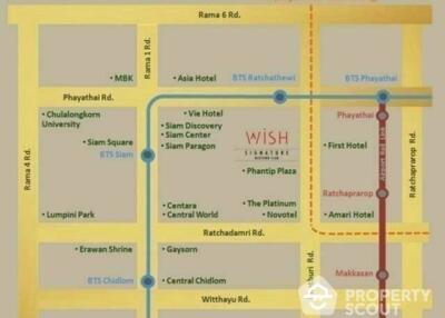 1-BR Condo at Wish Signature Midtown Siam near BTS Ratchathewi