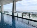 Rooftop swimming pool with city view