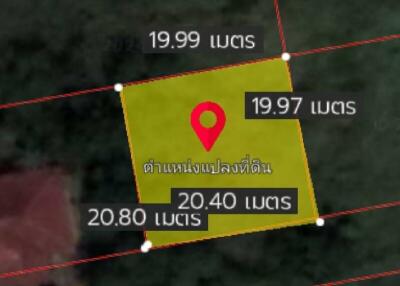 Land plot map with dimensions