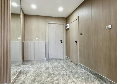 Modern hallway with marble flooring