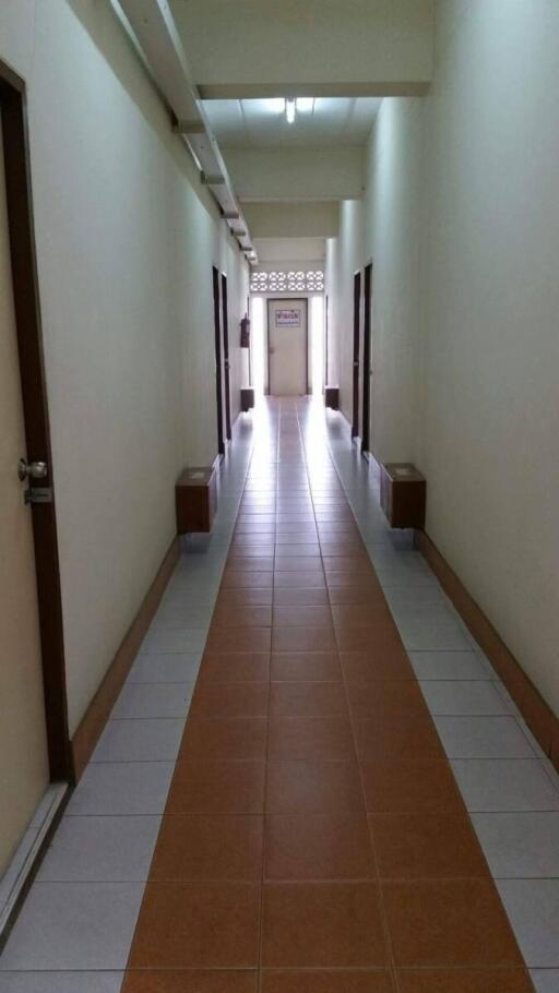 Apartment hallway with doors