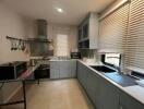 Modern kitchen with appliances and ample counter space