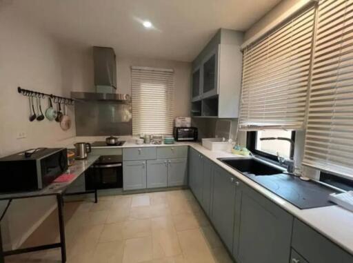 Modern kitchen with appliances and ample counter space