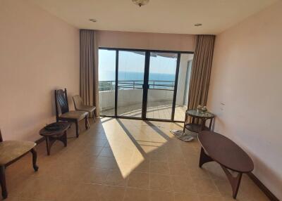 Spacious living room with ocean view