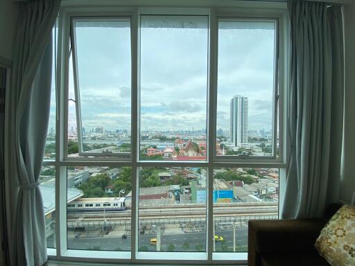 Large window with city view