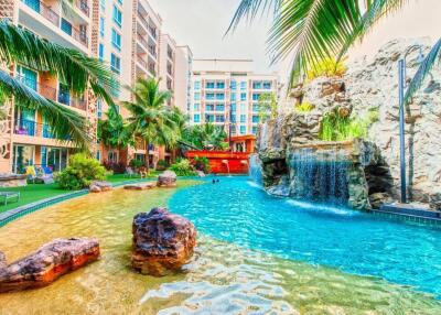 Outdoor swimming pool at residential complex