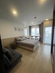 Modern bedroom with natural light