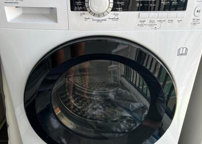 Washing machine in the laundry room