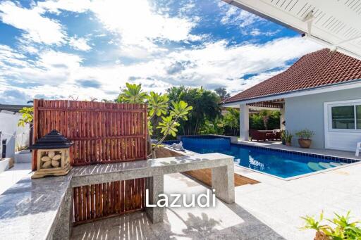 Beautiful 3 bed pool villa with sauna and large garden