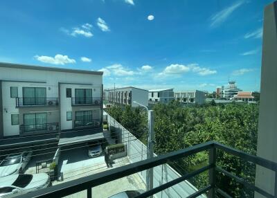 View from the balcony showing a residential area