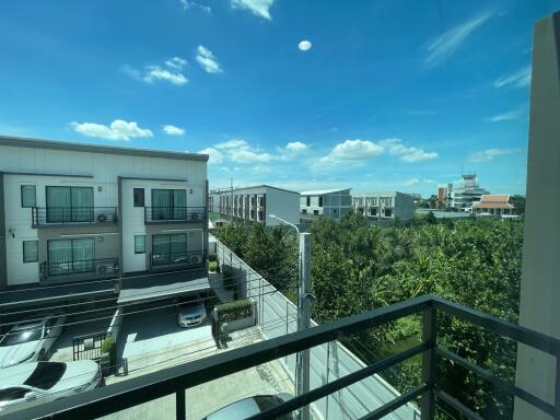 View from the balcony showing a residential area