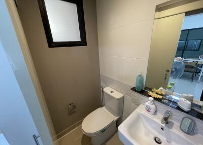 Modern bathroom with toilet and sink