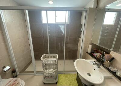 Modern bathroom with a shower area