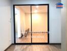 Living room with sliding glass doors