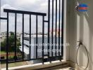 balcony with railing and city view