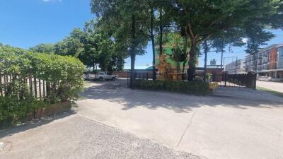 Driveway with trees and gate