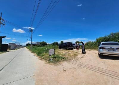 Outdoor area with parked cars