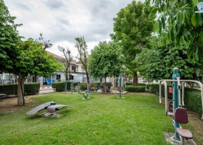 Outdoor fitness area in residential community