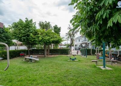 Community park with playground equipment