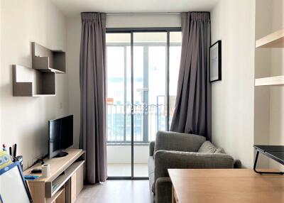 Living room with balcony view