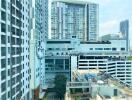 Exterior view of modern high-rise apartment buildings