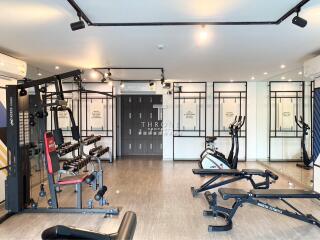 Modern gym with exercise equipment